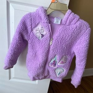 Girls 5/6 Hooded Sherpa Fleece Disney Frozen Jacket
